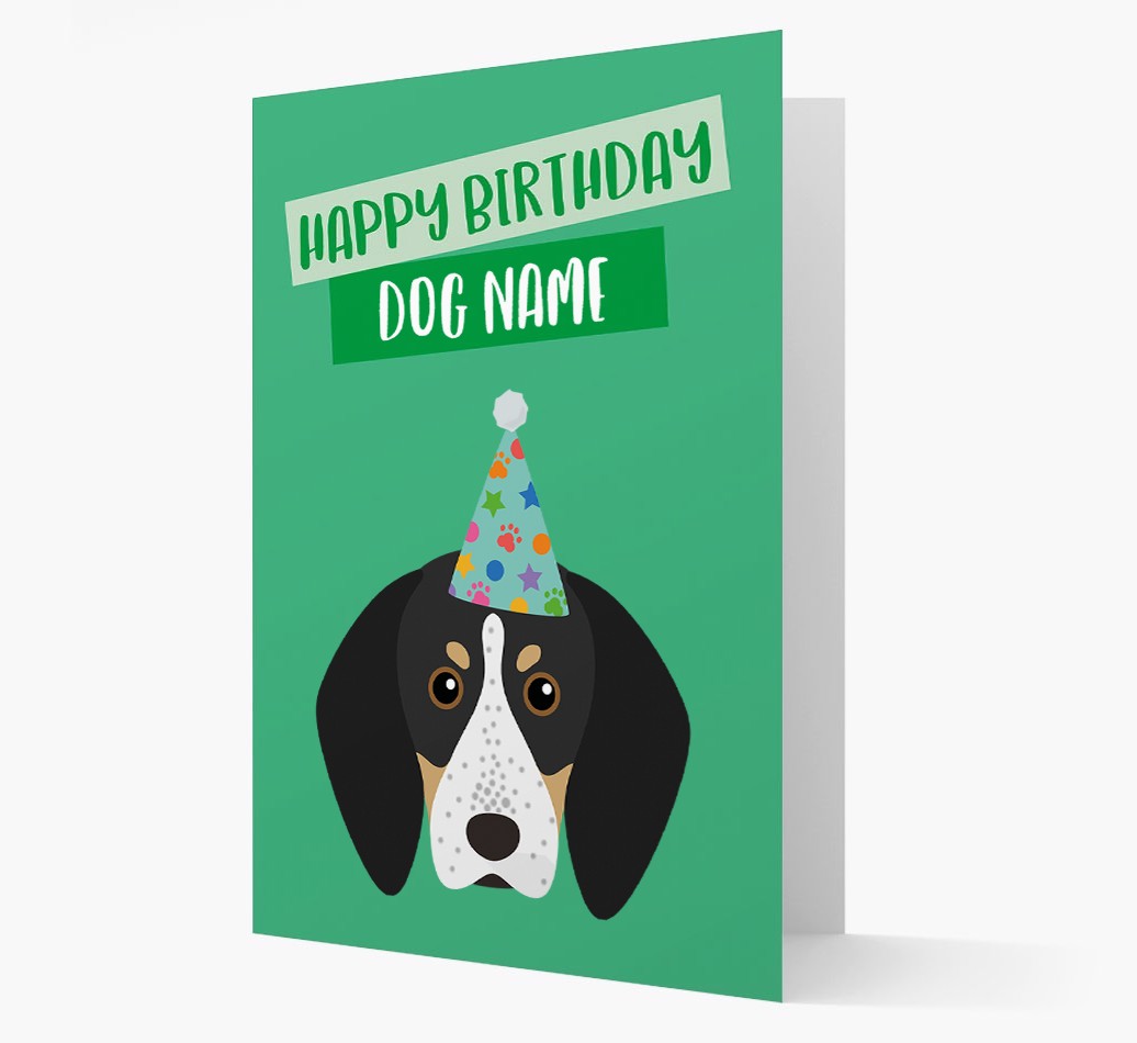 Personalised 'Happy Birthday {dogsName}' Card with {breedCommonName} Icon
