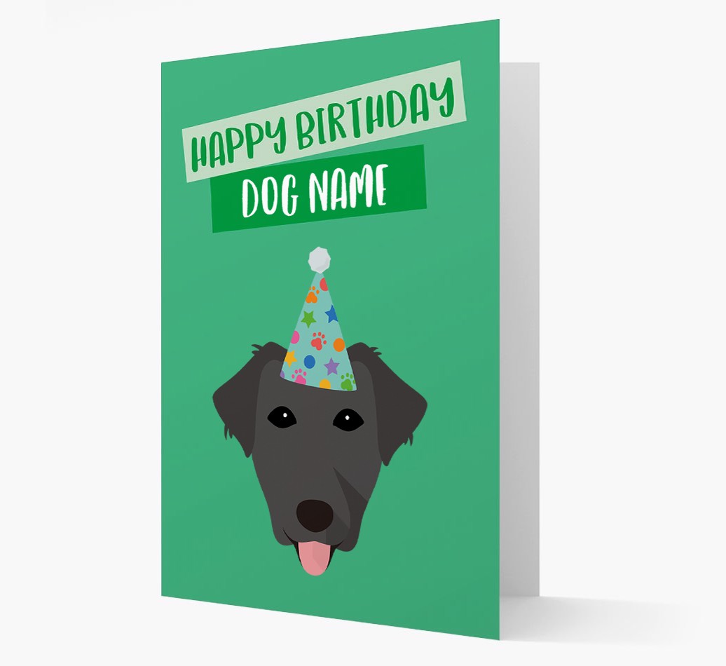Personalised 'Happy Birthday {dogsName}' Card with {breedCommonName} Icon