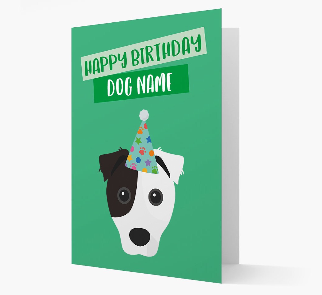 Personalised 'Happy Birthday {dogsName}' Card with {breedCommonName} Icon
