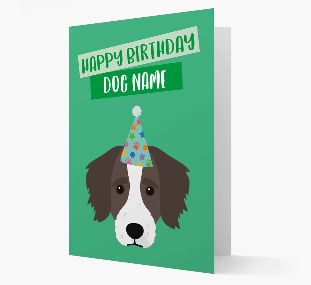 Personalised 'Happy Birthday {dogsName}' Card with {breedCommonName} Icon