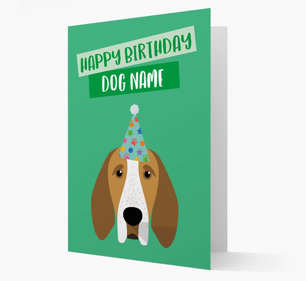Personalised 'Happy Birthday {dogsName}' Card with {breedCommonName} Icon