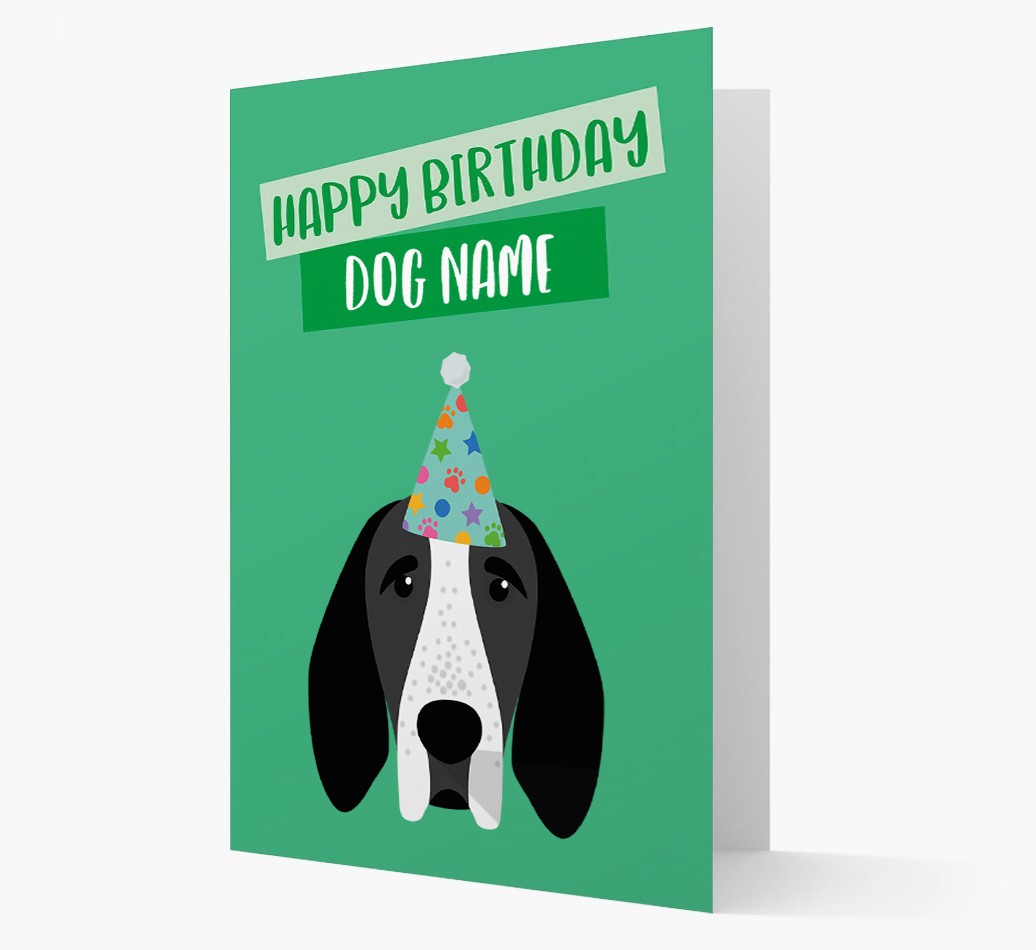 Personalised 'Happy Birthday {dogsName}' Card with {breedCommonName} Icon