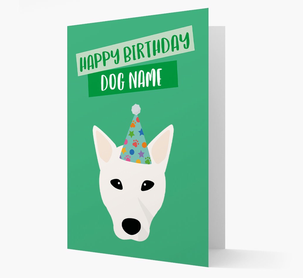 Personalised 'Happy Birthday {dogsName}' Card with {breedCommonName} Icon