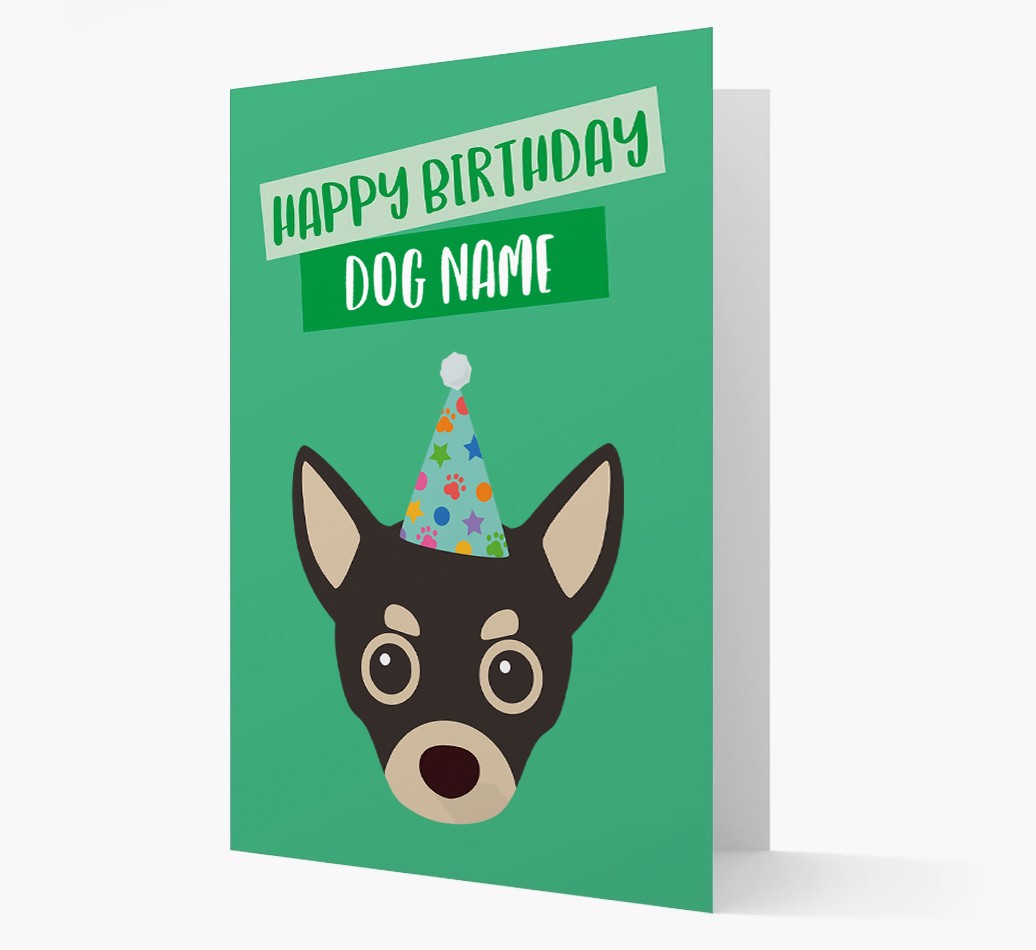 Personalised 'Happy Birthday {dogsName}' Card with {breedCommonName} Icon