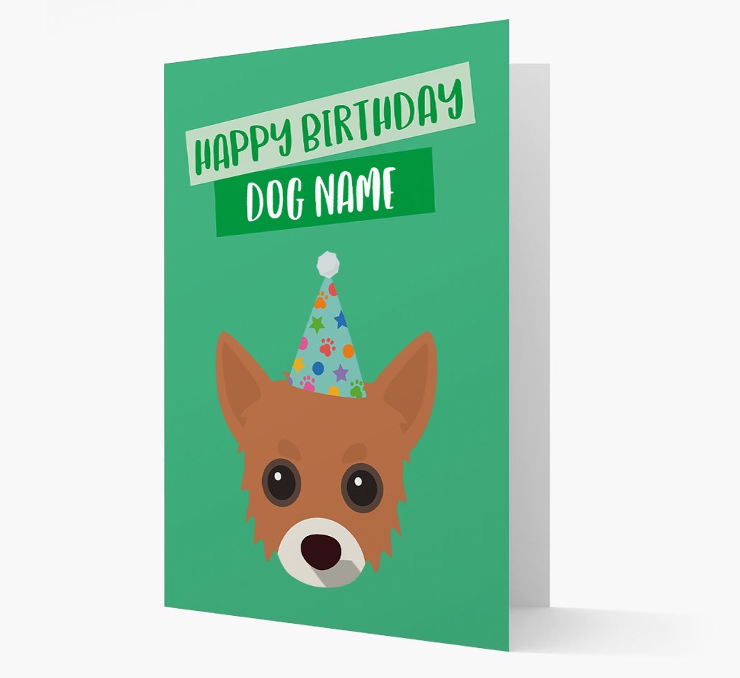 Personalised 'Happy Birthday {dogsName}' Card with {breedCommonName} Icon