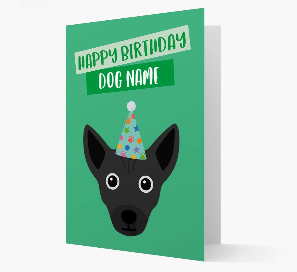 Personalised 'Happy Birthday {dogsName}' Card with {breedCommonName} Icon