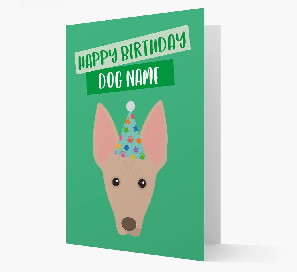 Personalised 'Happy Birthday {dogsName}' Card with {breedCommonName} Icon