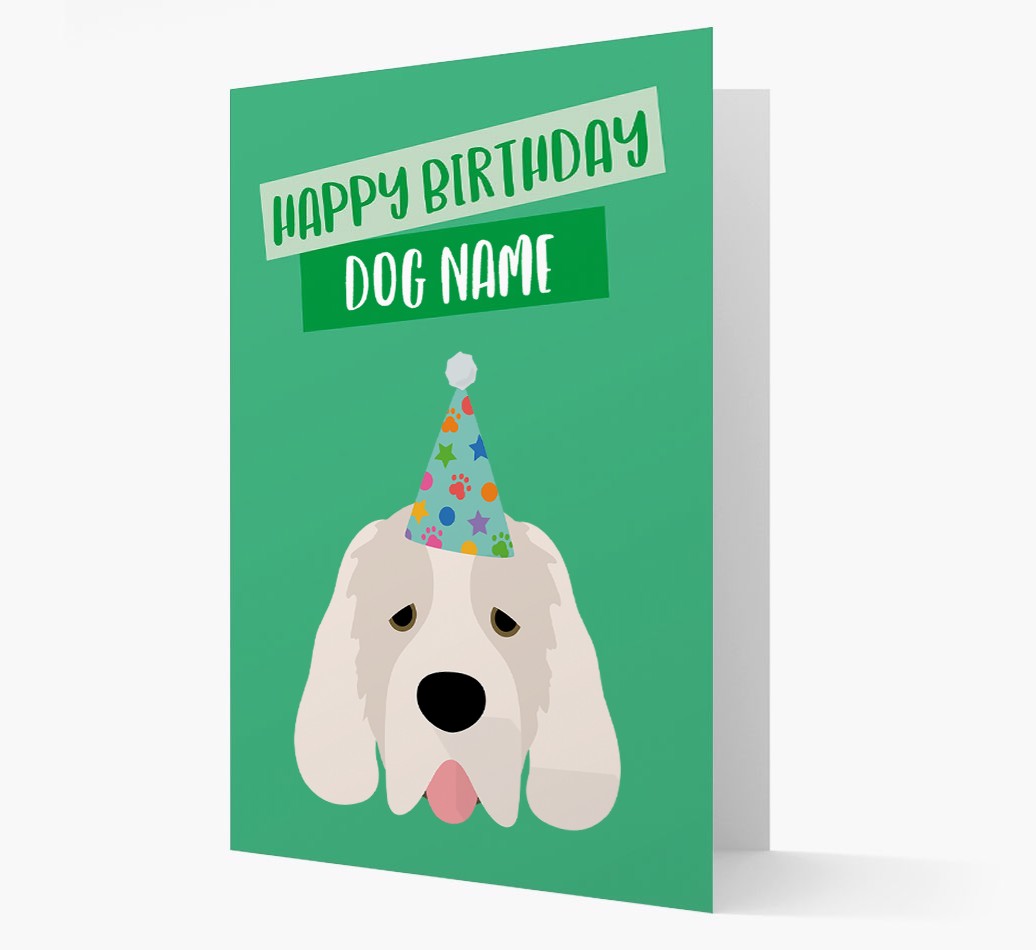 Personalised 'Happy Birthday {dogsName}' Card with {breedCommonName} Icon