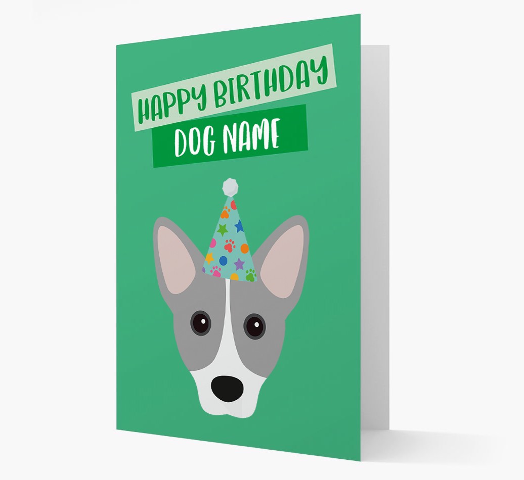 Personalised 'Happy Birthday {dogsName}' Card with {breedCommonName} Icon