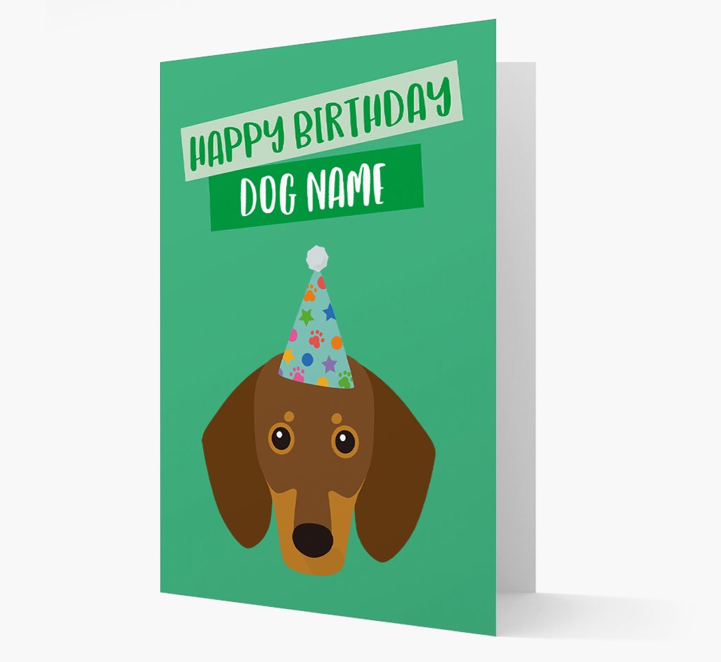 Personalised 'Happy Birthday {dogsName}' Card with {breedCommonName} Icon