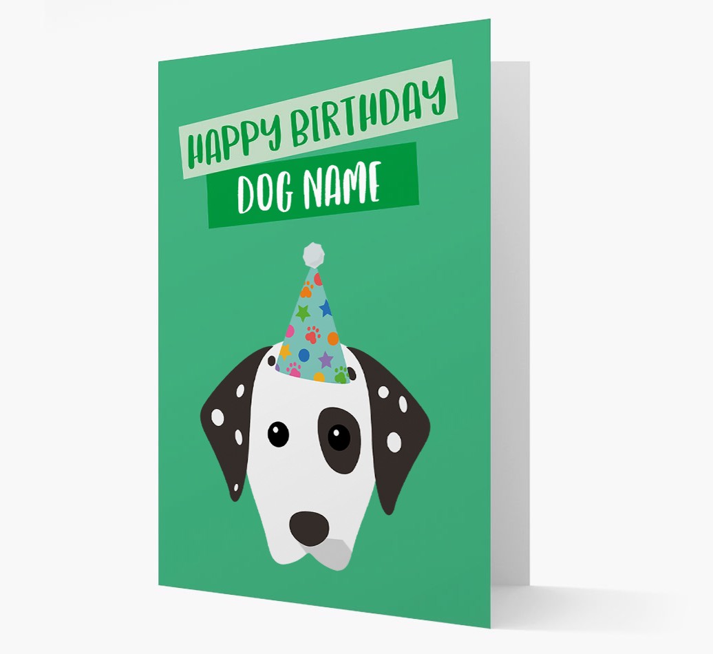 Personalised 'Happy Birthday {dogsName}' Card with {breedCommonName} Icon