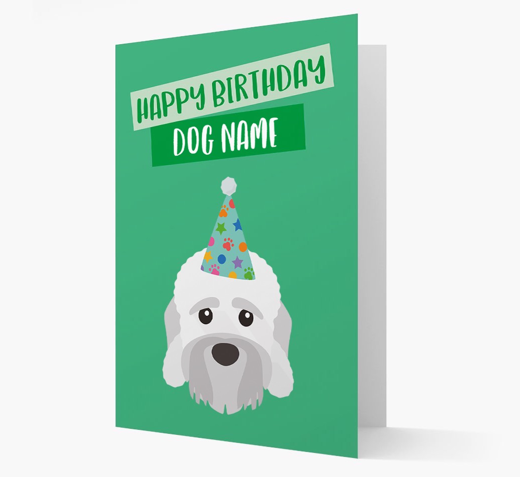 Personalised 'Happy Birthday {dogsName}' Card with {breedCommonName} Icon