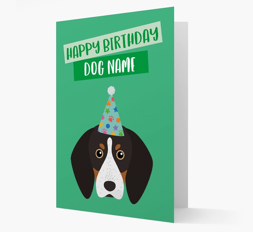 Personalised 'Happy Birthday {dogsName}' Card with {breedCommonName} Icon