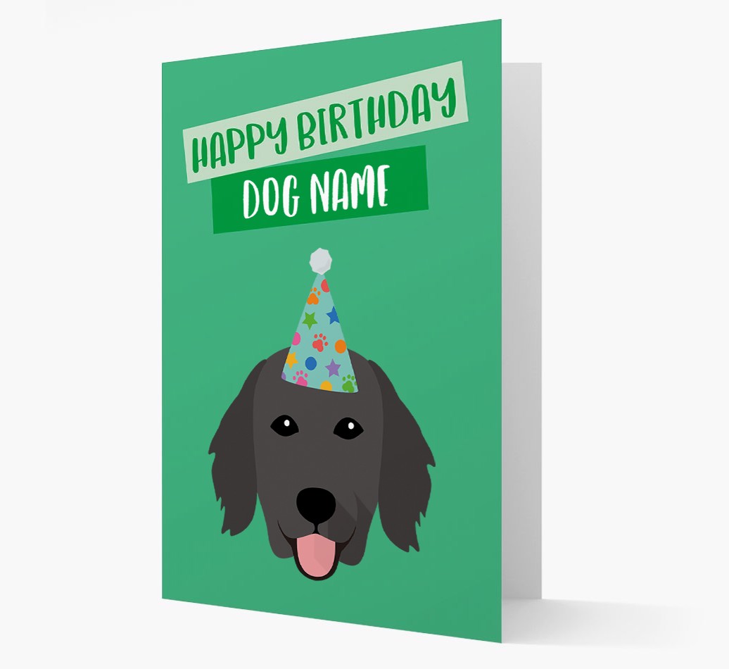 Personalised 'Happy Birthday {dogsName}' Card with {breedCommonName} Icon