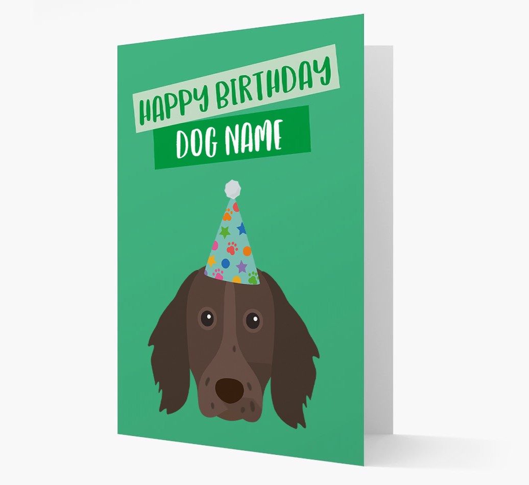 Personalised 'Happy Birthday {dogsName}' Card with {breedCommonName} Icon