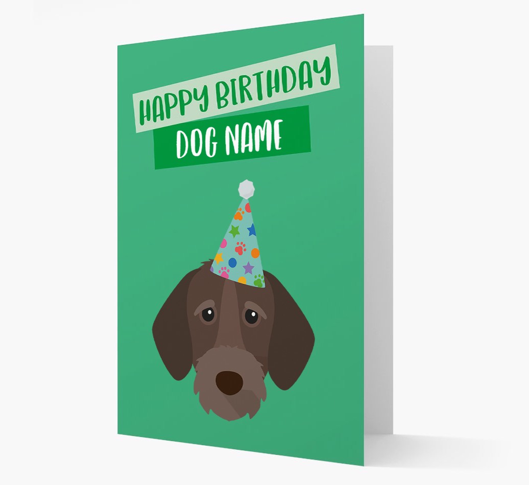 Personalised 'Happy Birthday {dogsName}' Card with {breedCommonName} Icon