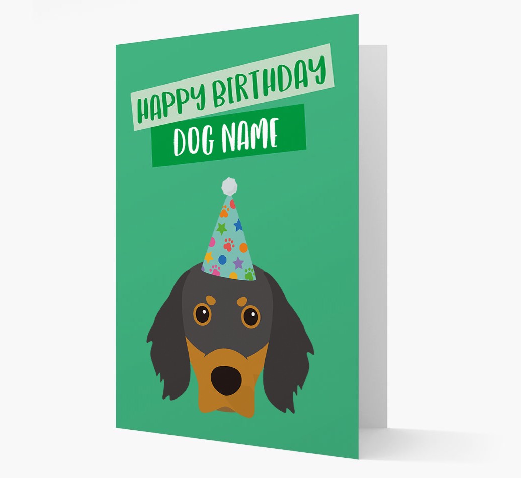 Personalised 'Happy Birthday {dogsName}' Card with {breedCommonName} Icon