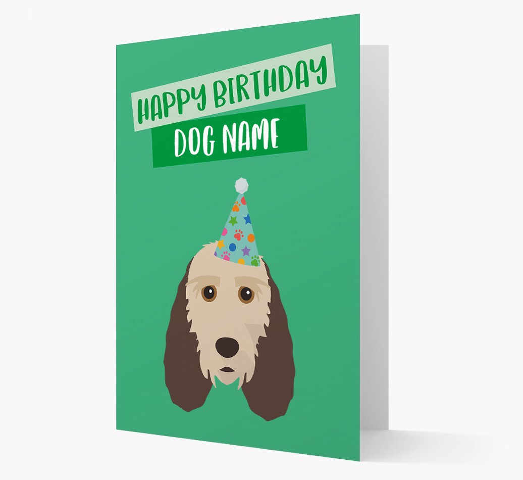 Personalised 'Happy Birthday {dogsName}' Card with {breedCommonName} Icon