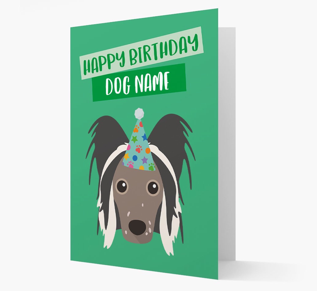 Personalised 'Happy Birthday {dogsName}' Card with {breedCommonName} Icon