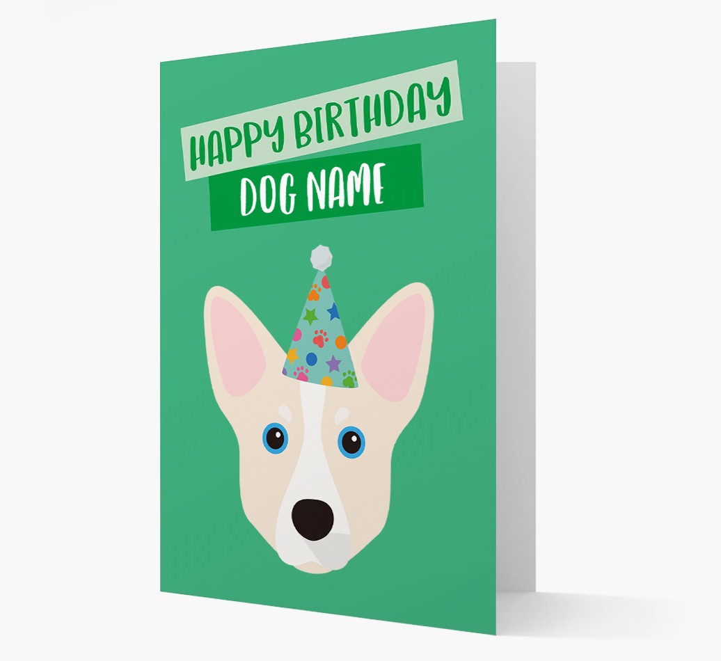 Personalised 'Happy Birthday {dogsName}' Card with {breedCommonName} Icon