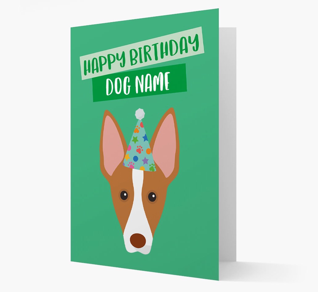 Personalised 'Happy Birthday {dogsName}' Card with {breedCommonName} Icon