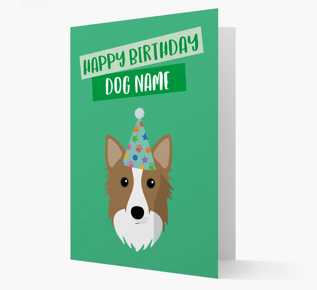 Personalised 'Happy Birthday {dogsName}' Card with {breedCommonName} Icon