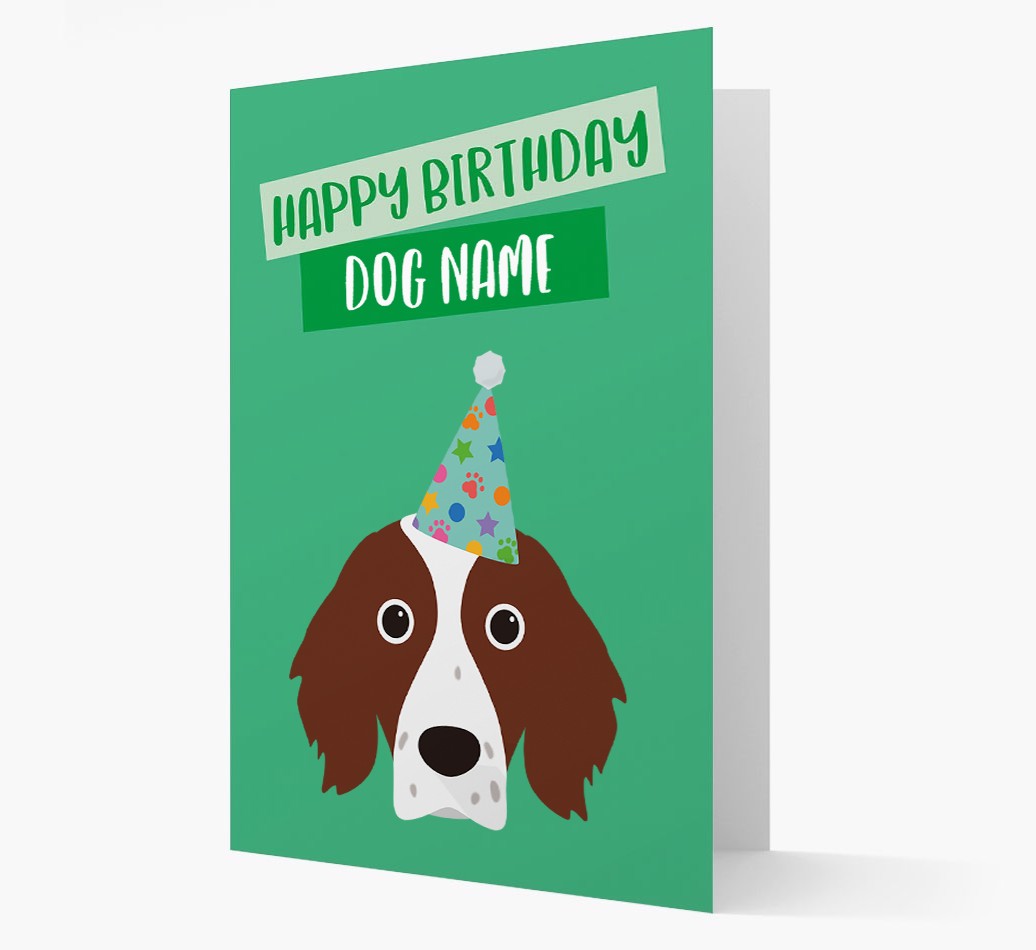 Personalised 'Happy Birthday {dogsName}' Card with {breedCommonName} Icon