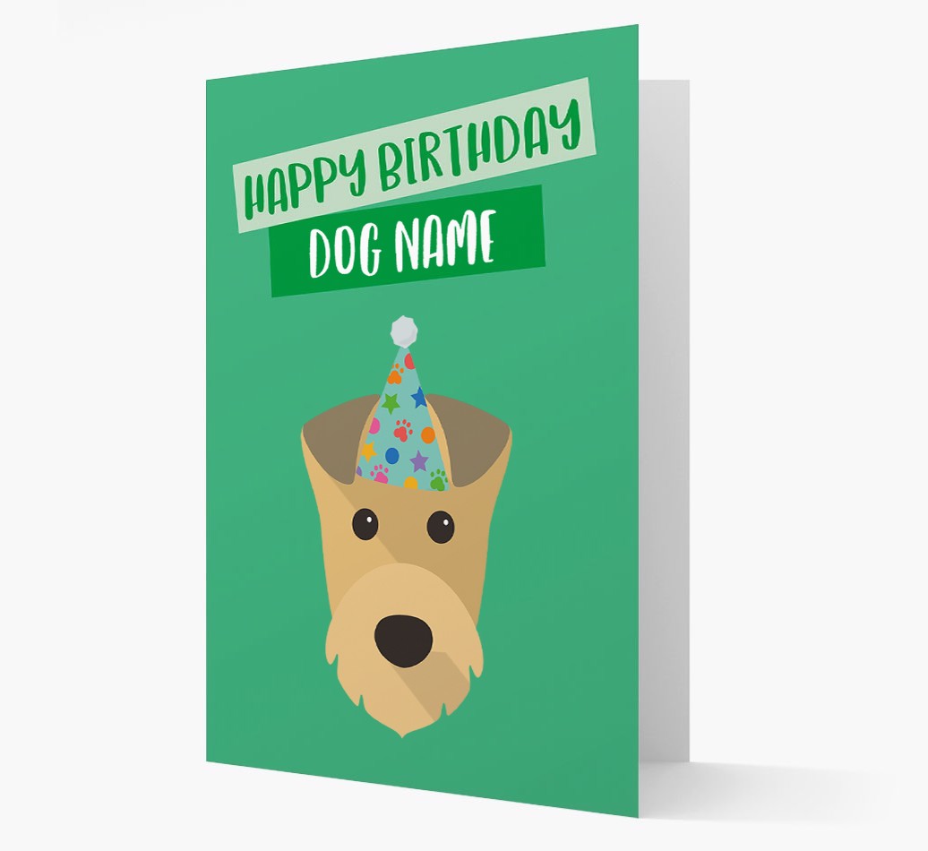 Personalised 'Happy Birthday {dogsName}' Card with {breedCommonName} Icon