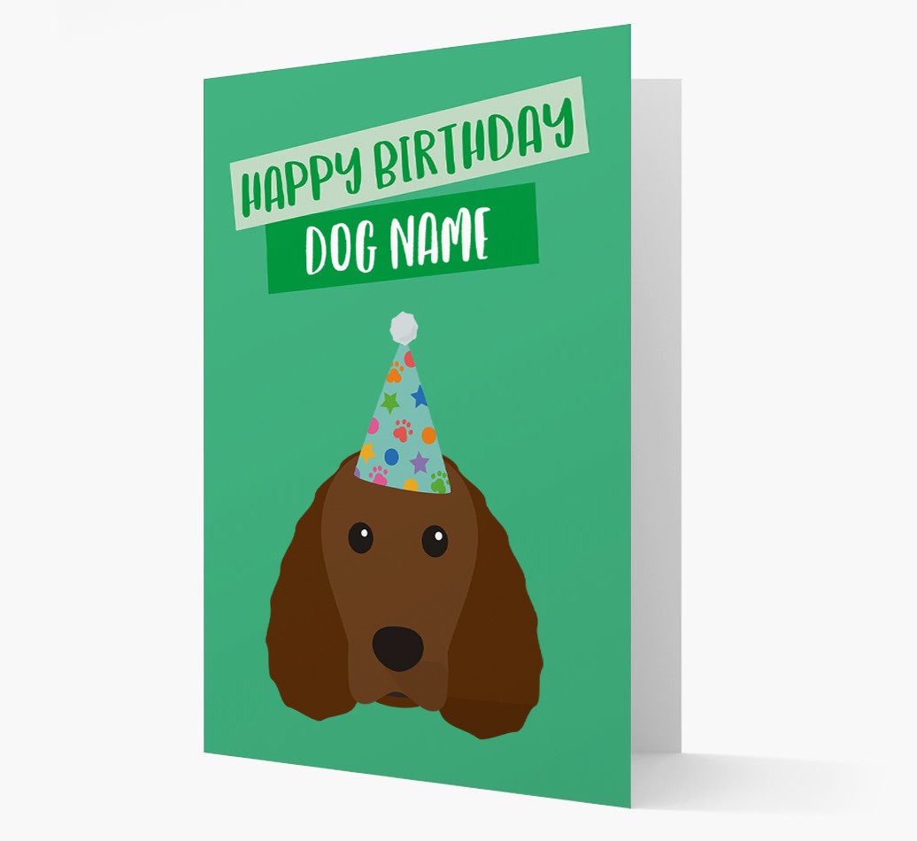 Personalised 'Happy Birthday {dogsName}' Card with {breedCommonName} Icon