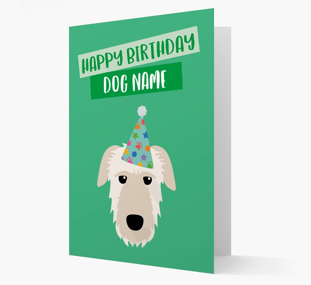 Personalised 'Happy Birthday {dogsName}' Card with {breedCommonName} Icon
