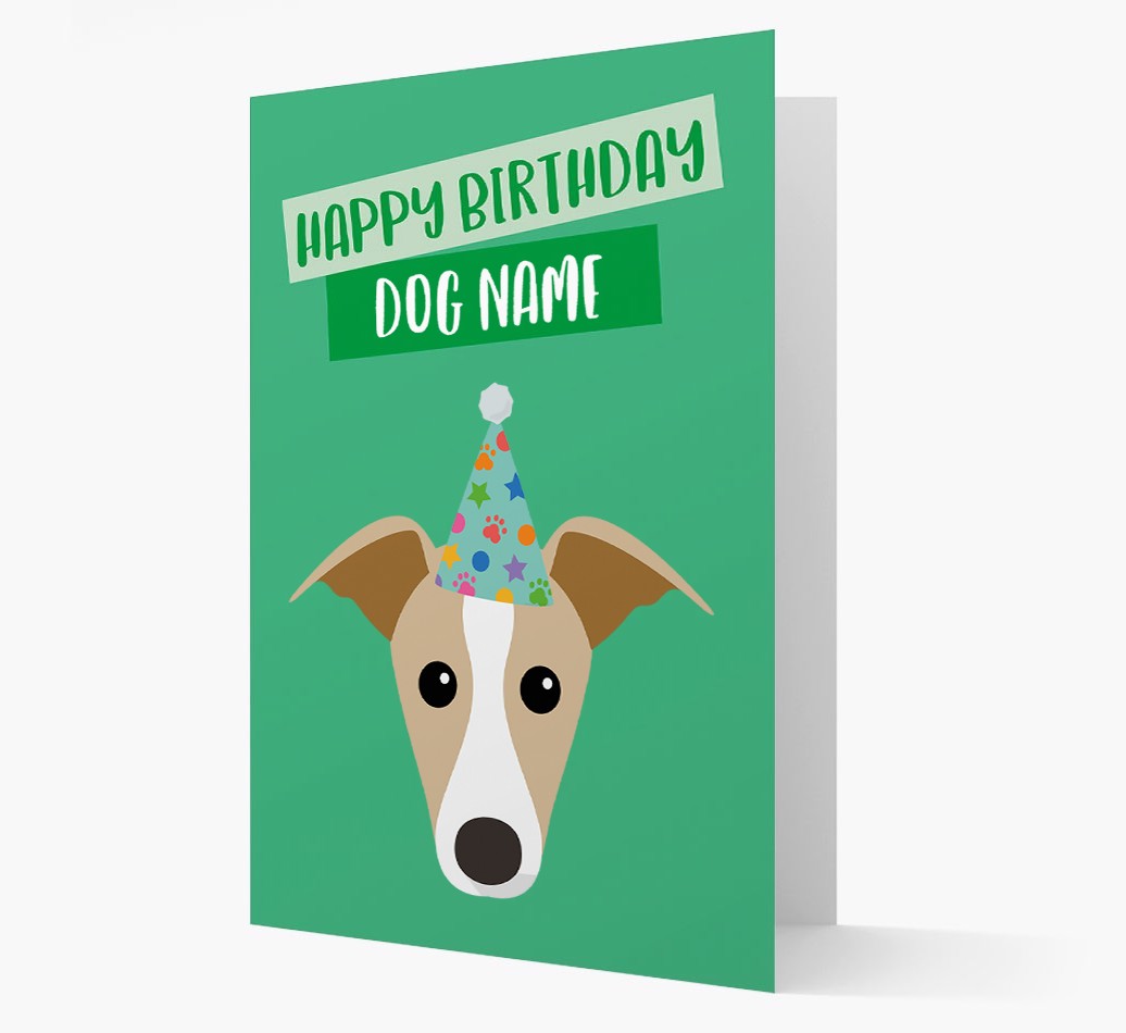 Personalised 'Happy Birthday {dogsName}' Card with {breedCommonName} Icon