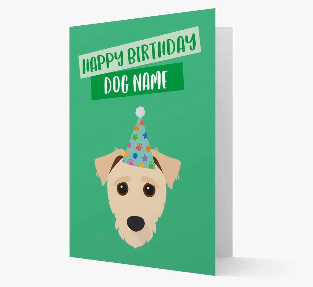 Personalised 'Happy Birthday {dogsName}' Card with {breedCommonName} Icon