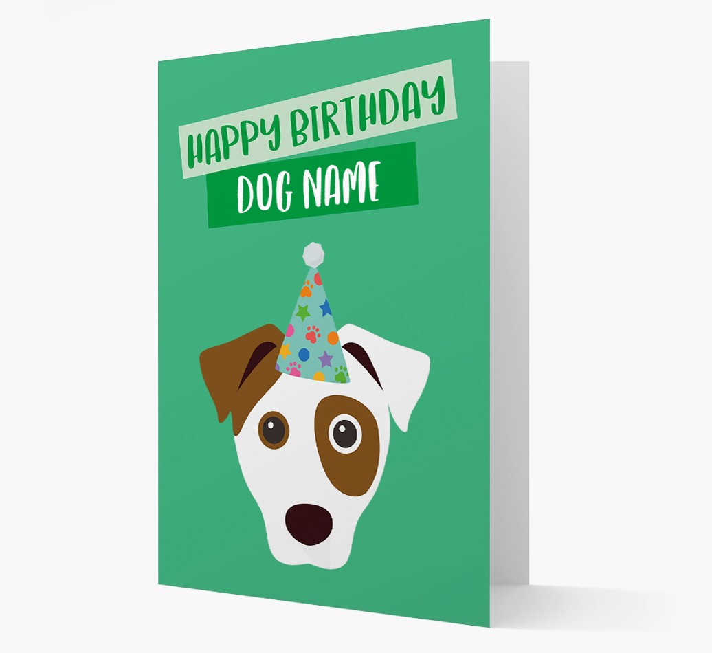 Personalised 'Happy Birthday {dogsName}' Card with {breedCommonName} Icon