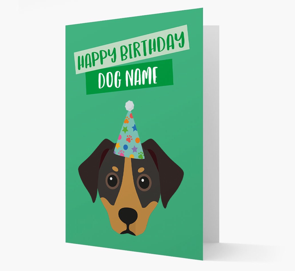 Personalised 'Happy Birthday {dogsName}' Card with {breedCommonName} Icon
