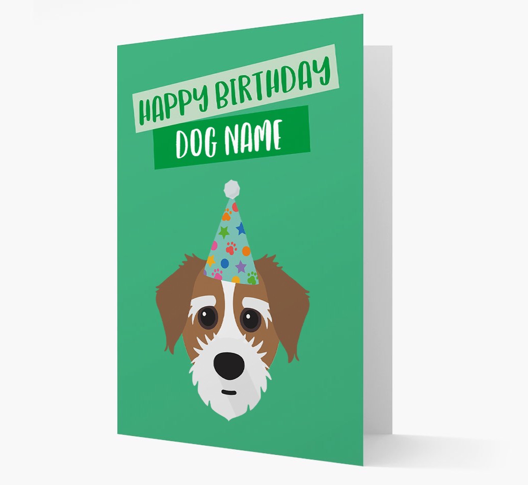Personalised 'Happy Birthday {dogsName}' Card with {breedCommonName} Icon