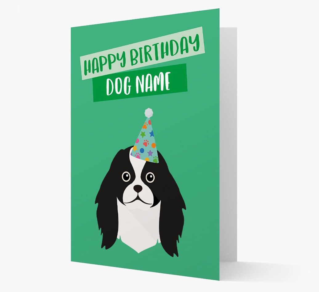 Personalised 'Happy Birthday {dogsName}' Card with {breedCommonName} Icon