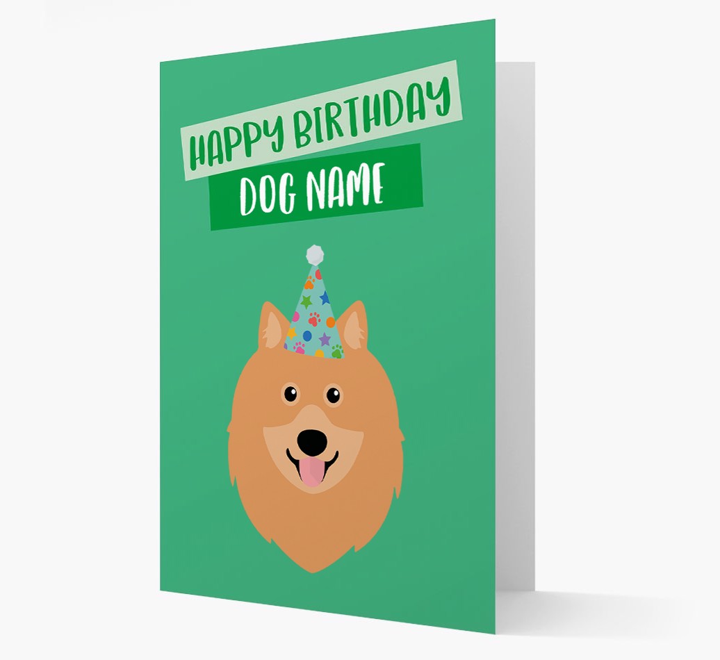 Personalised 'Happy Birthday {dogsName}' Card with {breedCommonName} Icon