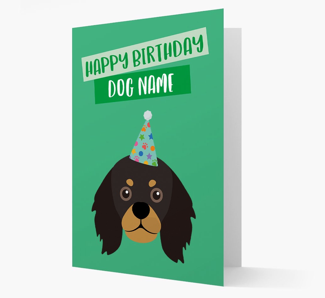 Personalised 'Happy Birthday {dogsName}' Card with {breedCommonName} Icon