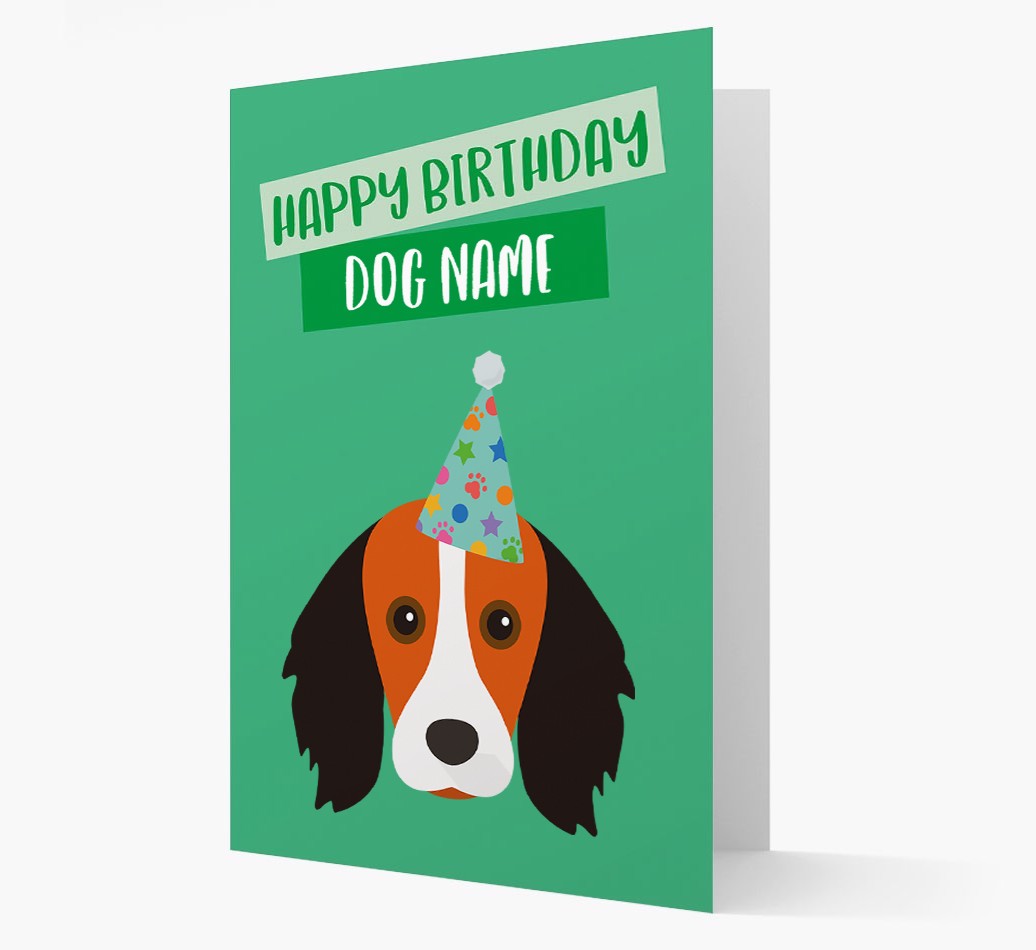 Personalised 'Happy Birthday {dogsName}' Card with {breedCommonName} Icon