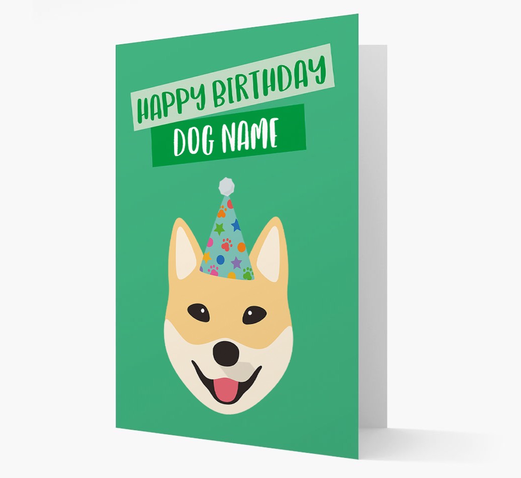 Personalised 'Happy Birthday {dogsName}' Card with {breedCommonName} Icon