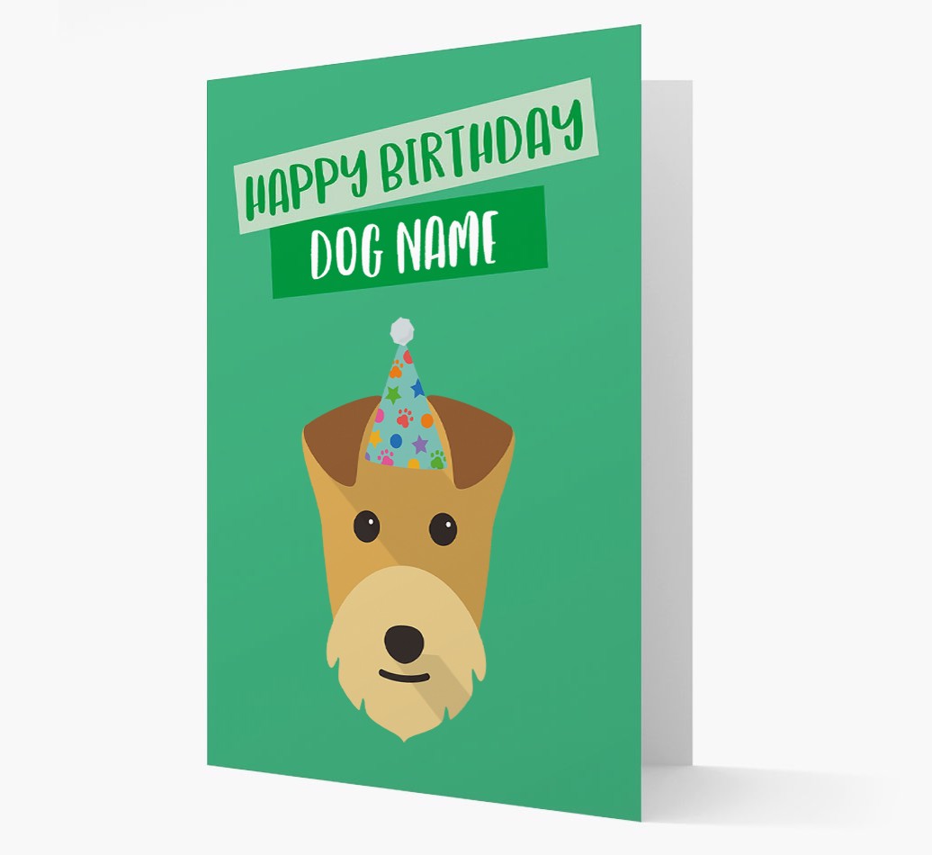 Personalised 'Happy Birthday {dogsName}' Card with {breedCommonName} Icon