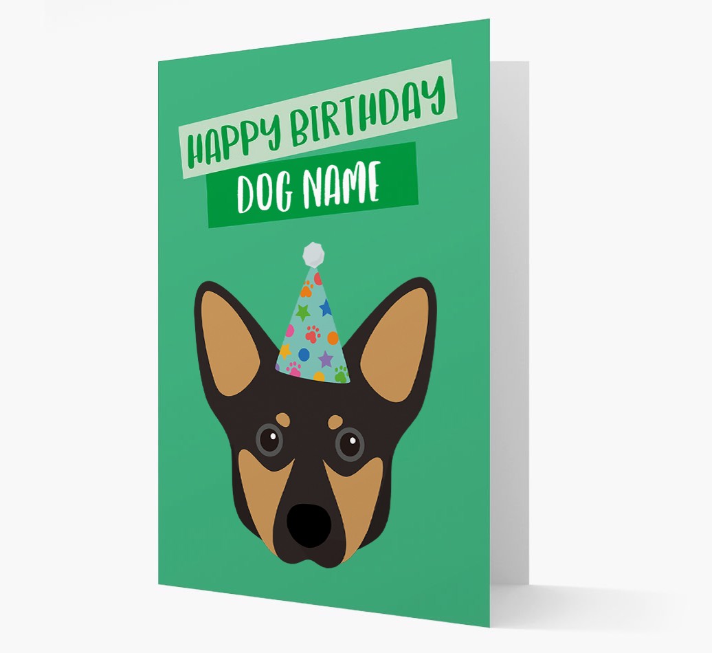 Personalised 'Happy Birthday {dogsName}' Card with {breedCommonName} Icon