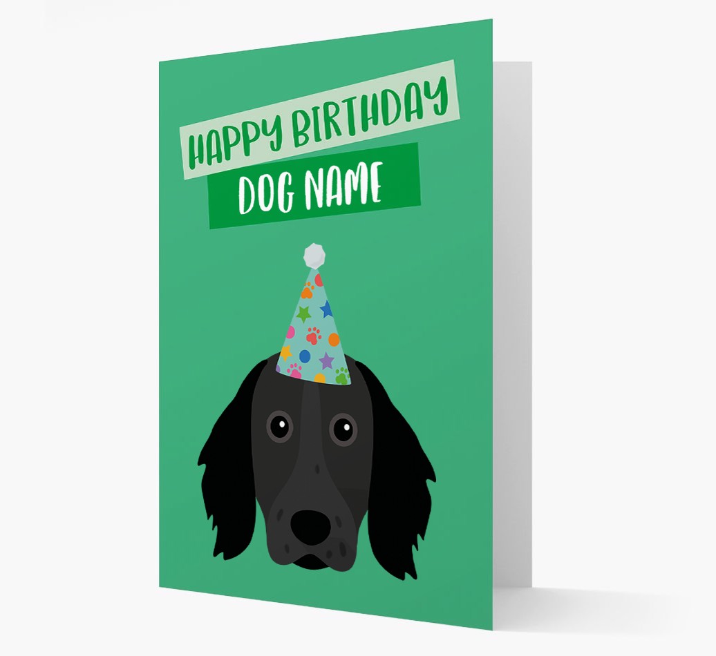 Personalised 'Happy Birthday {dogsName}' Card with {breedCommonName} Icon