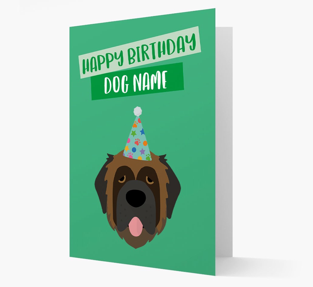 Personalised 'Happy Birthday {dogsName}' Card with {breedCommonName} Icon