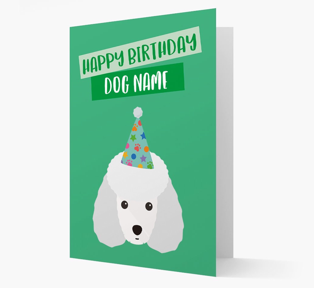 Personalised 'Happy Birthday {dogsName}' Card with {breedCommonName} Icon