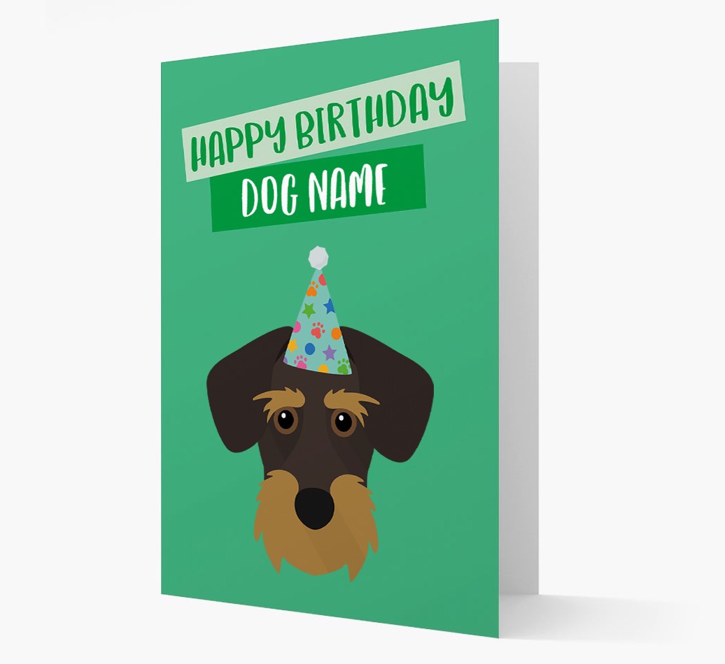 Personalised 'Happy Birthday {dogsName}' Card with {breedCommonName} Icon