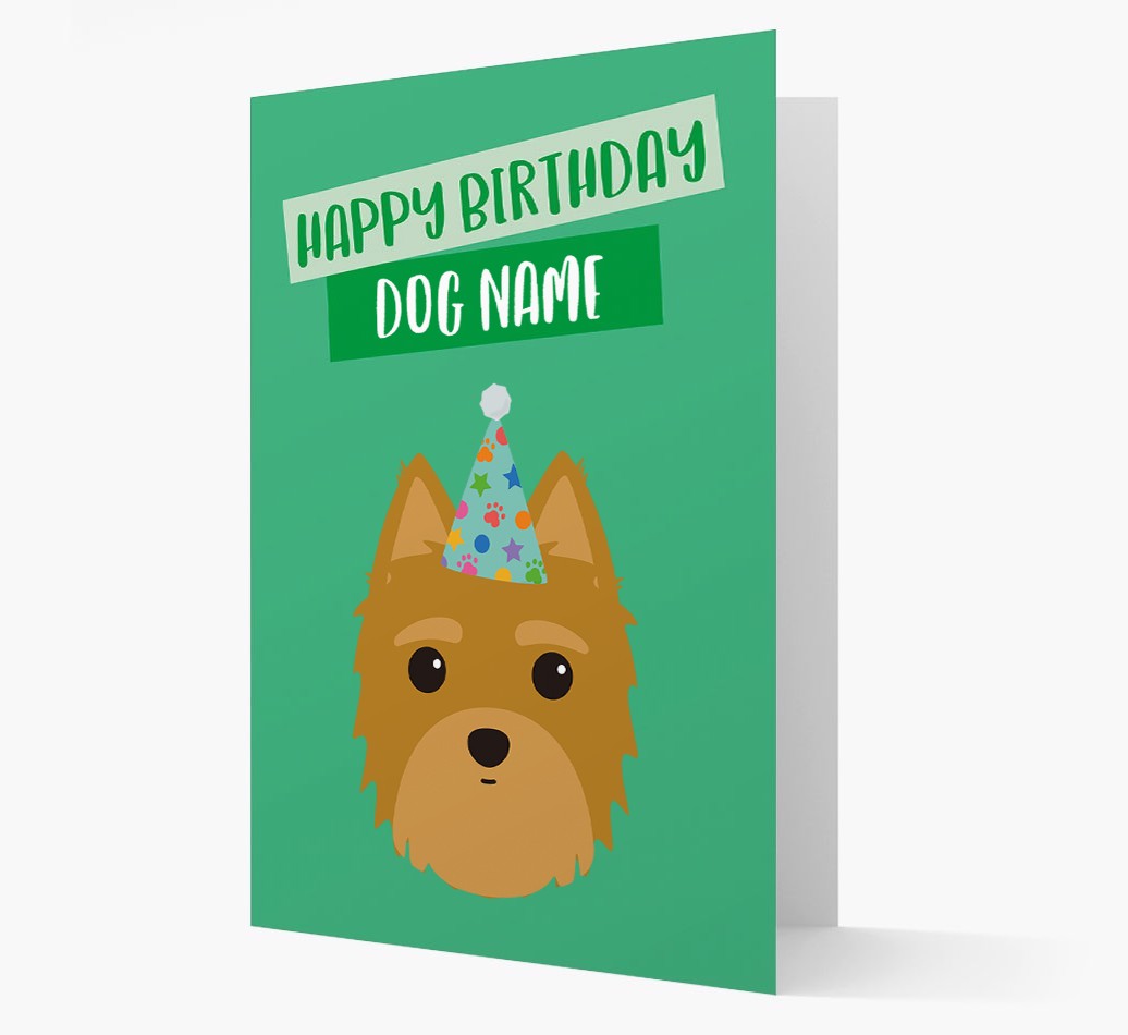 Personalised 'Happy Birthday {dogsName}' Card with {breedCommonName} Icon