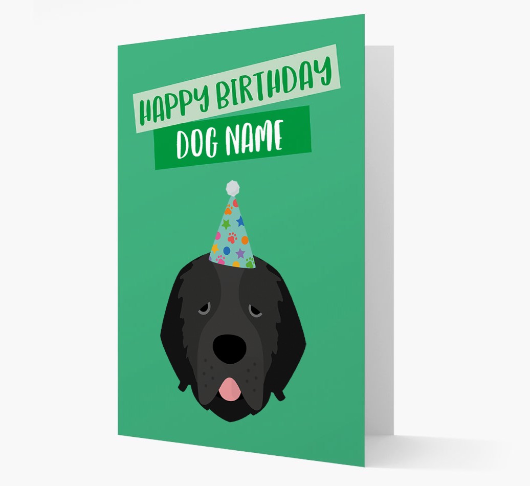 Personalised 'Happy Birthday {dogsName}' Card with {breedCommonName} Icon