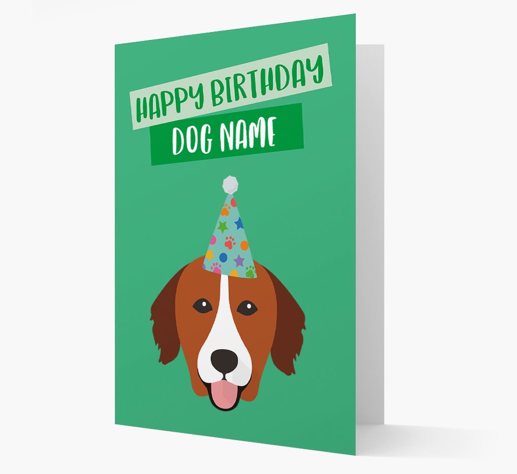 Personalised 'Happy Birthday {dogsName}' Card with {breedCommonName} Icon