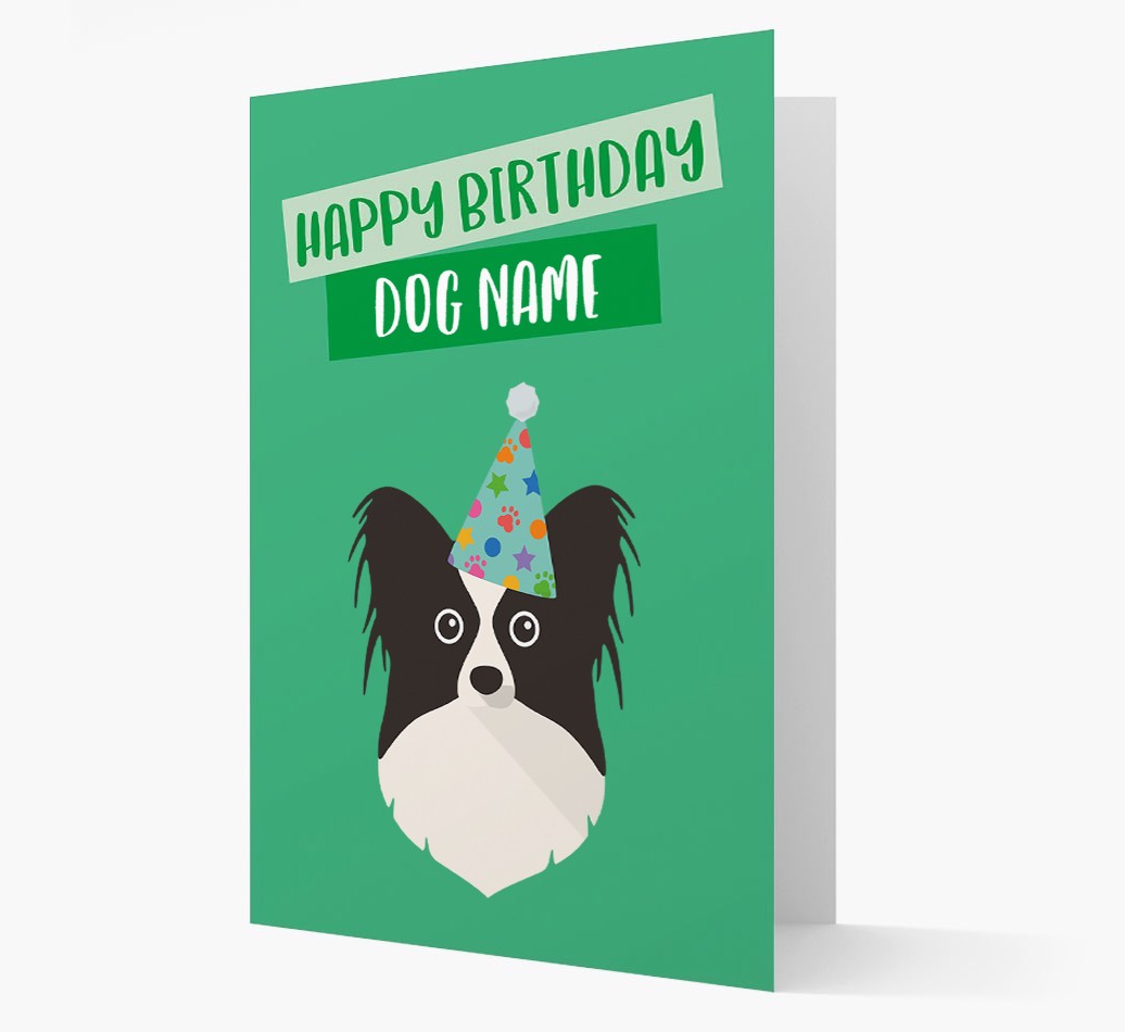 Personalised 'Happy Birthday {dogsName}' Card with {breedCommonName} Icon